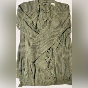 Elegant Olive Cowl Neck Sweater